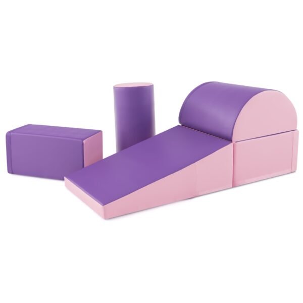 Conjunto de 5 peças para atividades de escalada e engatinhar para crianças - Roxo