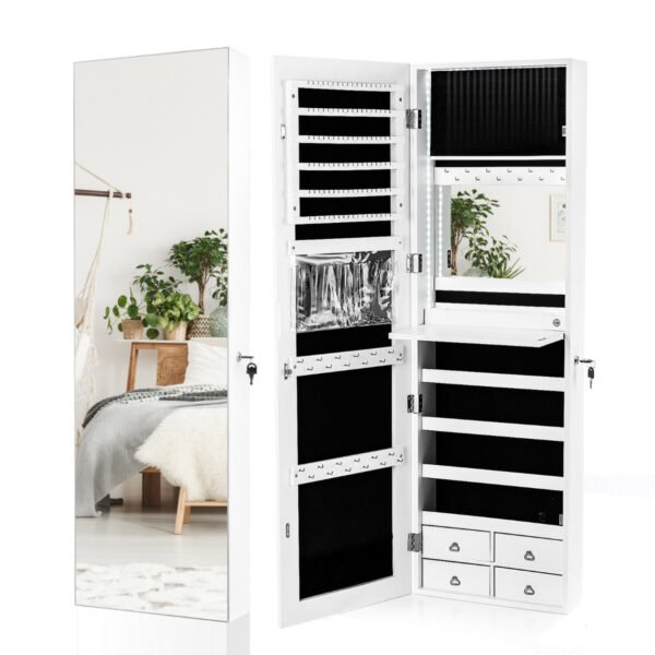 Armário de armazenamento multiuso com 4 gavetas - Branco