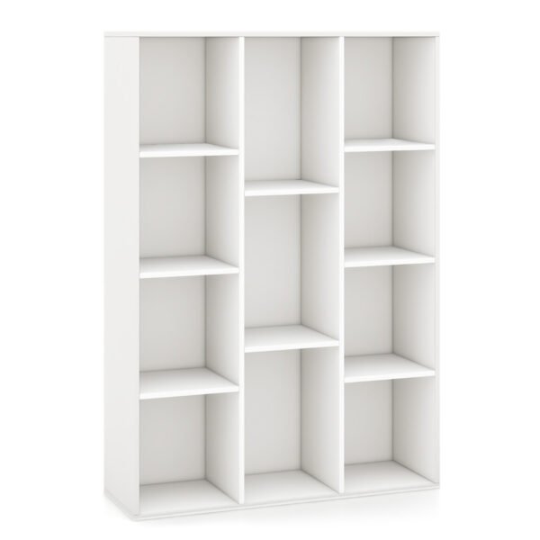 Armário Organizador de Livros Multifuncional com 11 Cubos e Kit Antitombamento - Branco