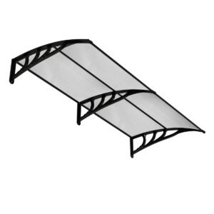 Toldo de 199 x 99 cm para porta de entrada, toldo para porta de entrada, toldo para mesa, transparente