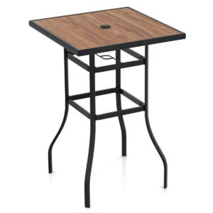 Mesa de bar de 27,5 polegadas para pátio, jardim, quintal ou piscina.