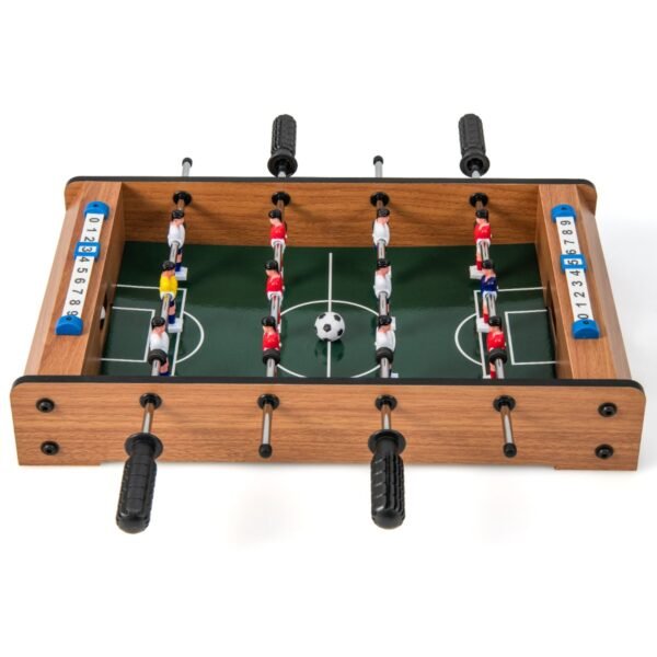 Mini mesa de futebol de mesa para dois jogadores - Marrom