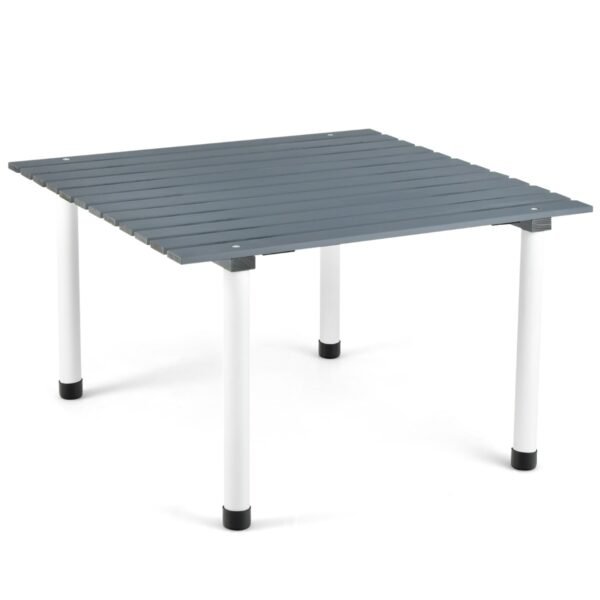 Mesa dobrável para camping, com bolsa de transporte, ideal para piqueniques e praia - Cinza