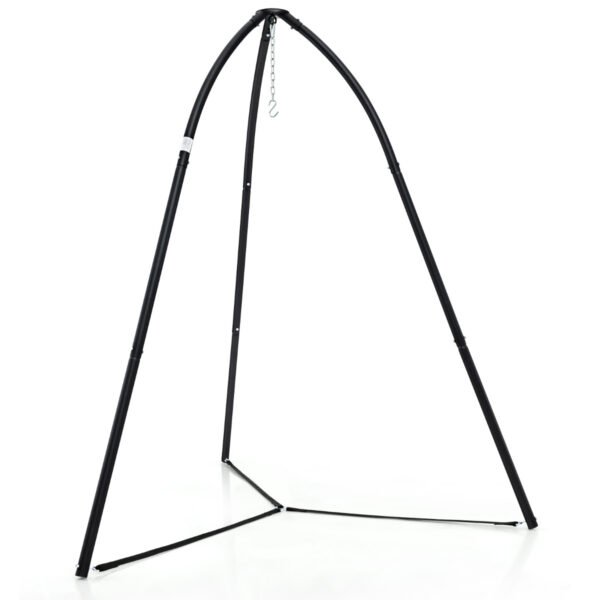 Suporte de metal resistente para cadeira suspensa com corrente para pendurar - Preto