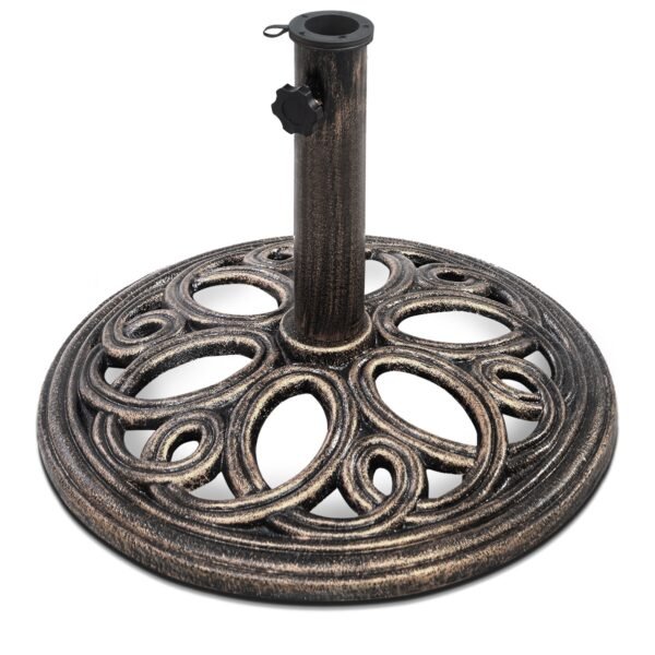 Base redonda para guarda-chuva de 17 3/4 polegadas (45 cm) e 23 libras (10,4 kg),