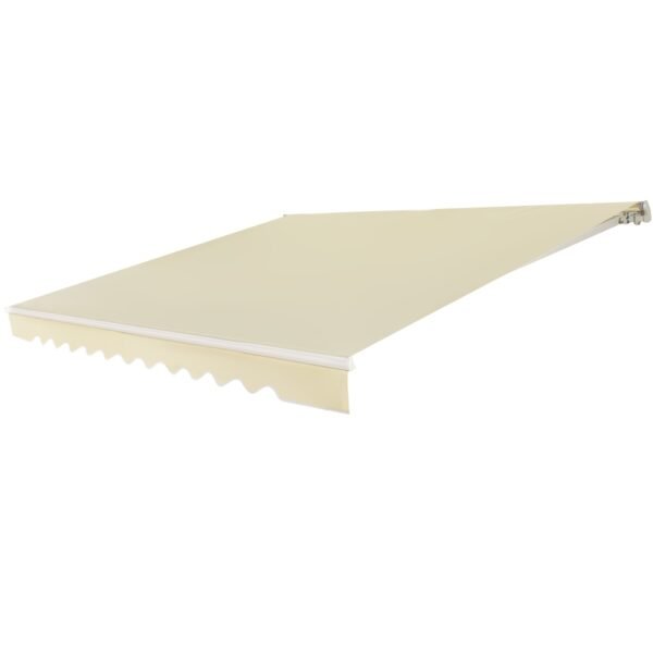 Toldo com manivela para varanda, proteção solar para varanda, 360 x 300 cm, bege