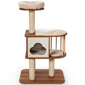 Postes de arranhar para condomínio de 56 polegadas, escada, árvore de brincar para gatos