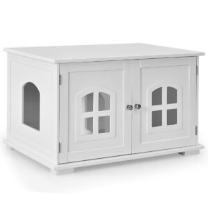 Estrutura de escalada para gatos montada na parede com escada e passarela para gatos internos