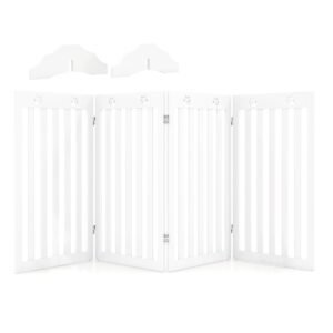 Portão dobrável para animais de estimação com 3 painéis - Branco