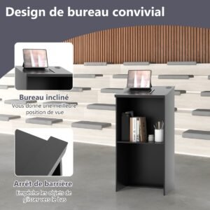 Cadeira de escritório sem braços em couro sintético com encosto largo e assento - bege