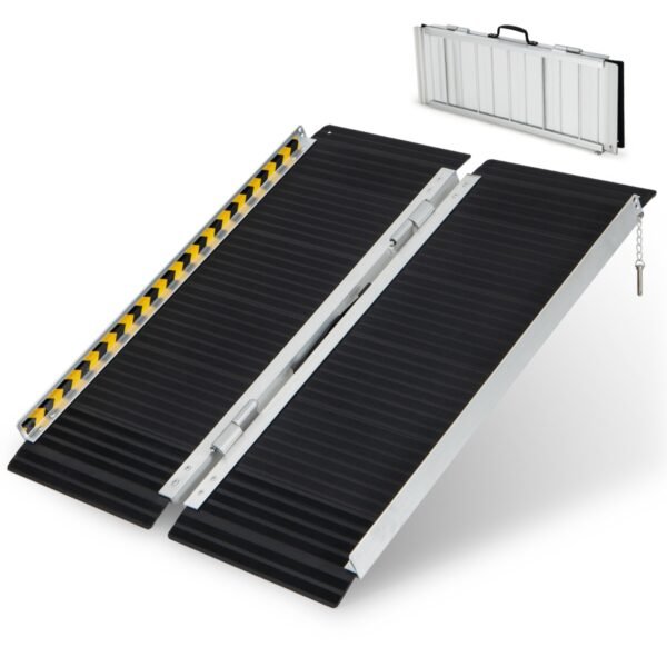 Rampa portátil de alumínio para cadeira de rodas com placa de transição - 91 cm (3 pés)