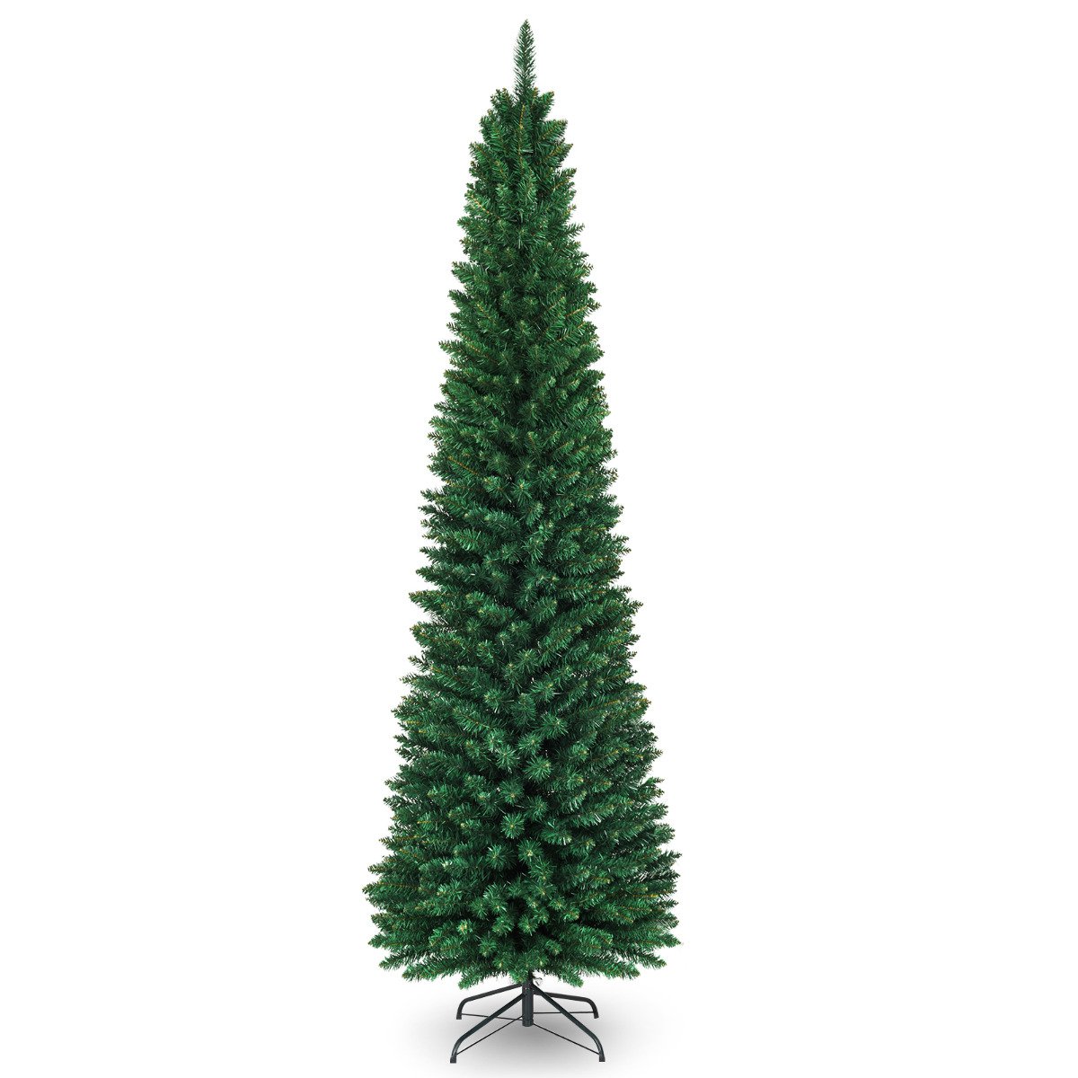 Árvore de Natal artificial fina de PVC - 9'