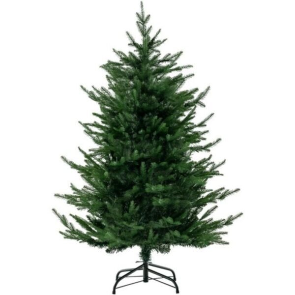 Árvore de Natal artificial de 136 cm com luzes e 180 luzes LED brancas quentes.