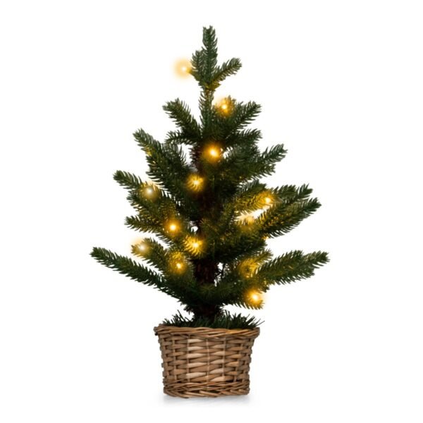 Mini árvore de Natal artificial pré-iluminada com 96 pontas de galhos
