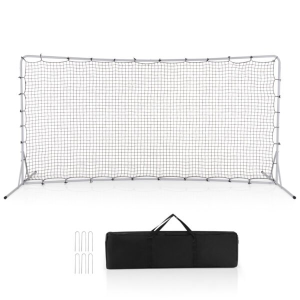 Rede de rebote para futebol 375cm x 185cm com bolsa de transporte - Branca