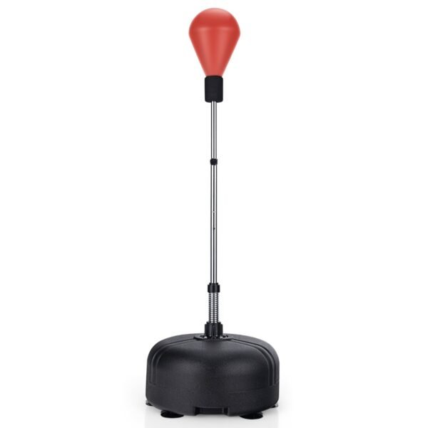 Saco de pancada ajustável e independente com luvas de boxe - Vermelho