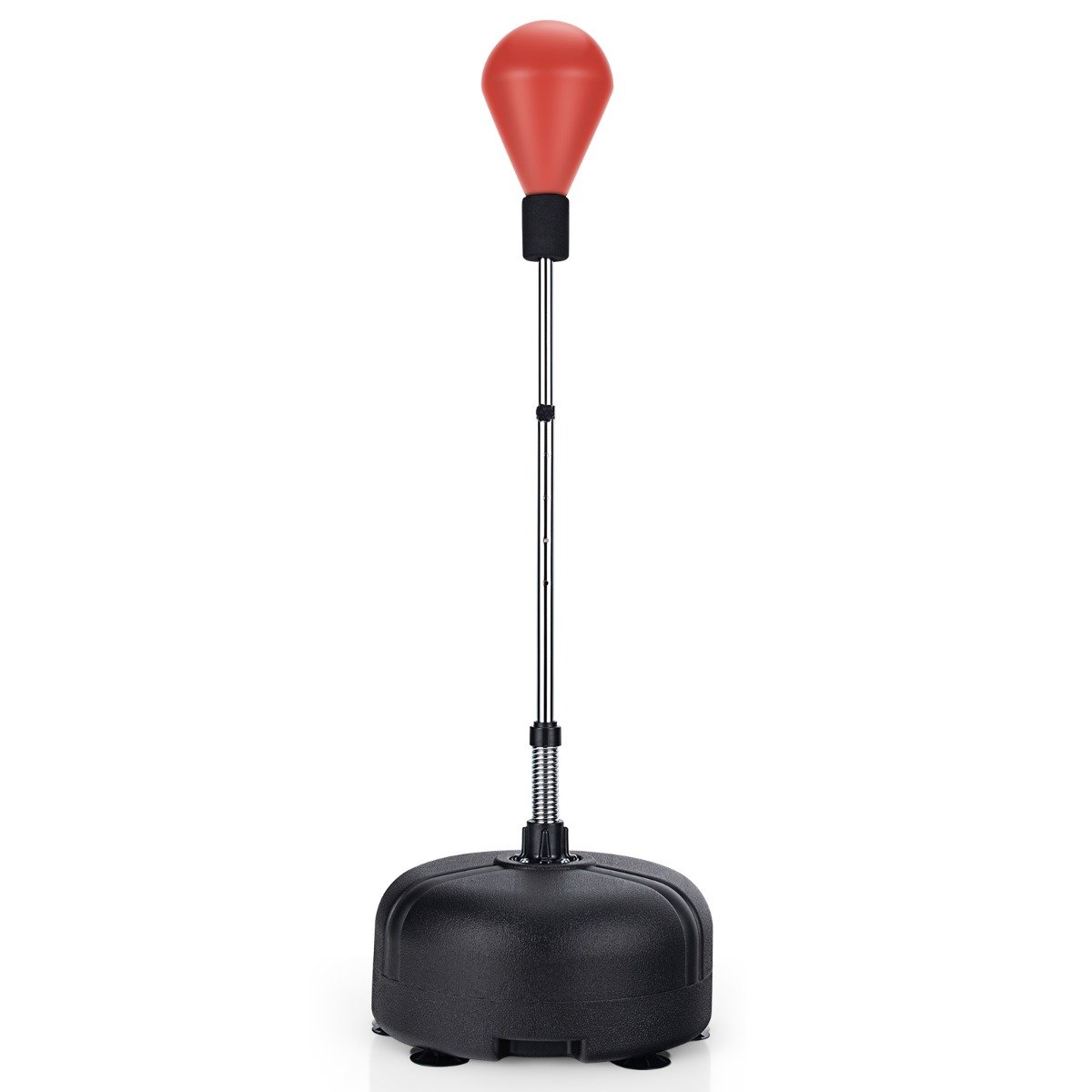 Saco de pancada ajustável e independente com luvas de boxe - Vermelho