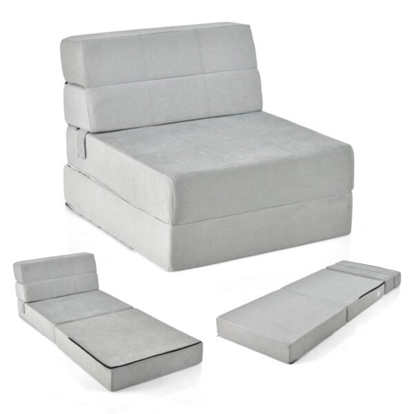 Sofá-cama dobrável triplo Floo Couch - Cinza
