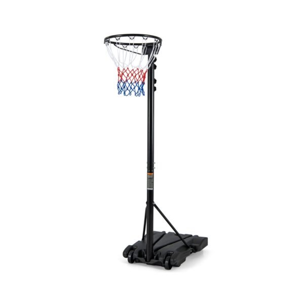 Suporte de basquete portátil ajustável de 2,6 a 3 metros com base preenchível e 2 rodas.
