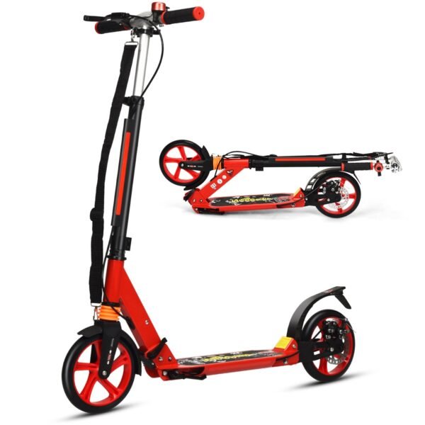 Alça de transporte para patinete elétrico Cityroller, altura ajustável, vermelho.