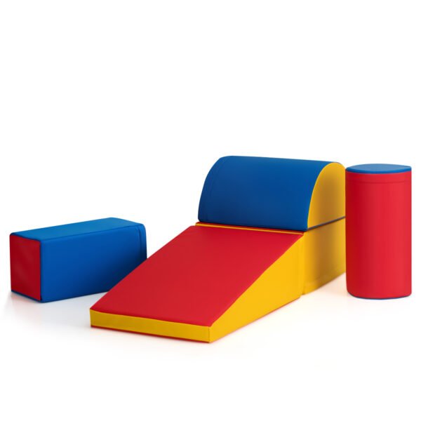 Conjunto de 5 peças. Blocos de construção de espuma para correr e escalar. Blocos gigantes de espuma colorida.