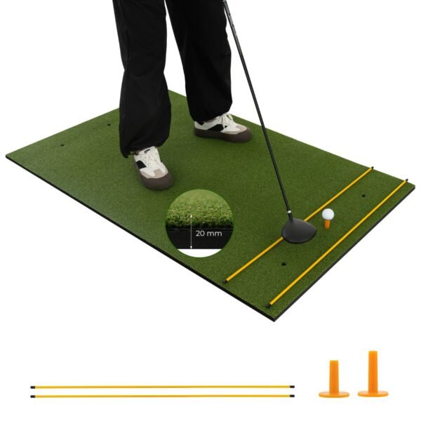 Tapete de treino de relva artificial de 1,5 x 0,9 m para uso interior e exterior - 20 mm