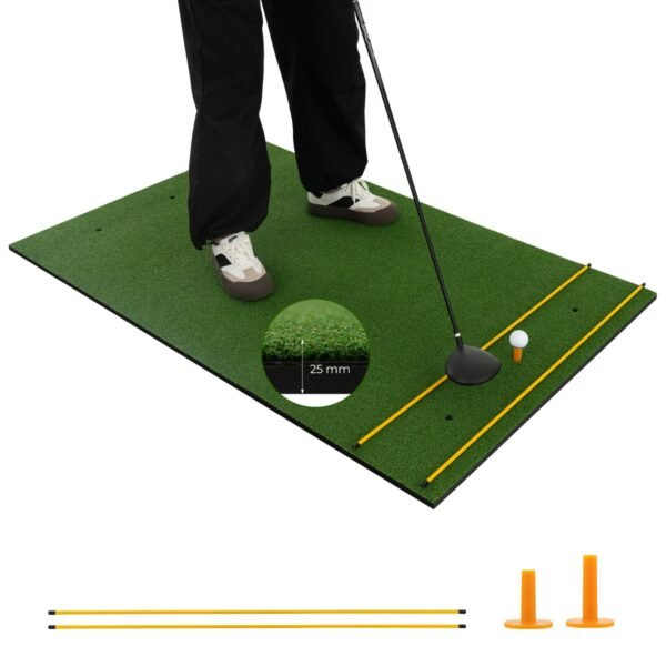 Tapete de treino de relva artificial de 1,5 x 0,9 m para uso interno e externo - 25 mm