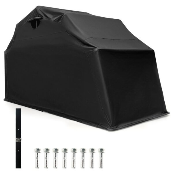 Tenda de armazenamento impermeável para motocicletas, com cobertura, para uso externo - Preta