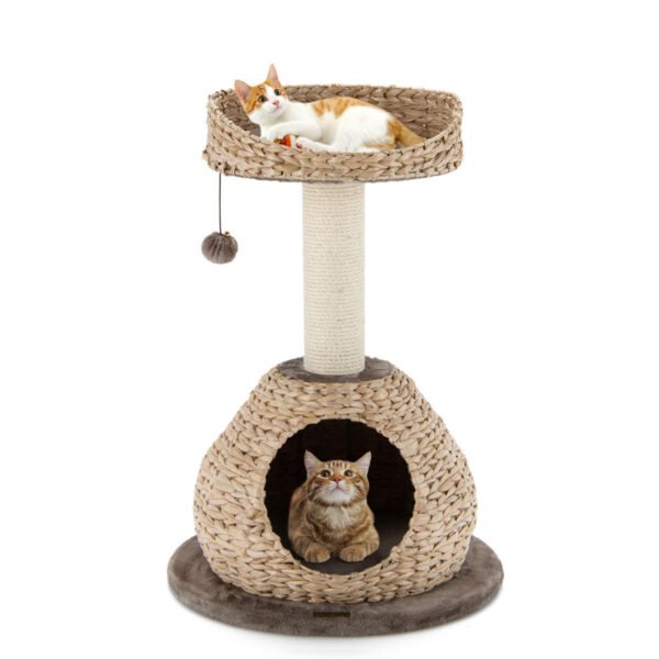 Árvore de atividades para gatos com plataforma de salto e poste para arranhar para gatinhos