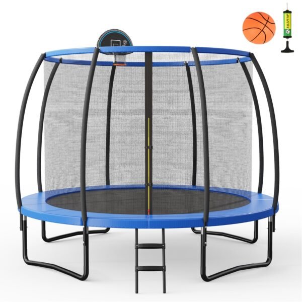 Cama elástica recreativa de 8/10 pés com cesta de basquete - 10 pés