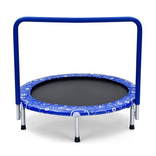 Cama elástica dobrável infantil com alça para uso interno e externo - Azul