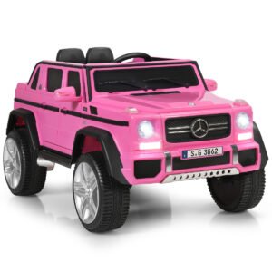 Jeep Mercedes-Benz Maybach licenciado, 12V, movido a bateria, com suspensão, rosa.