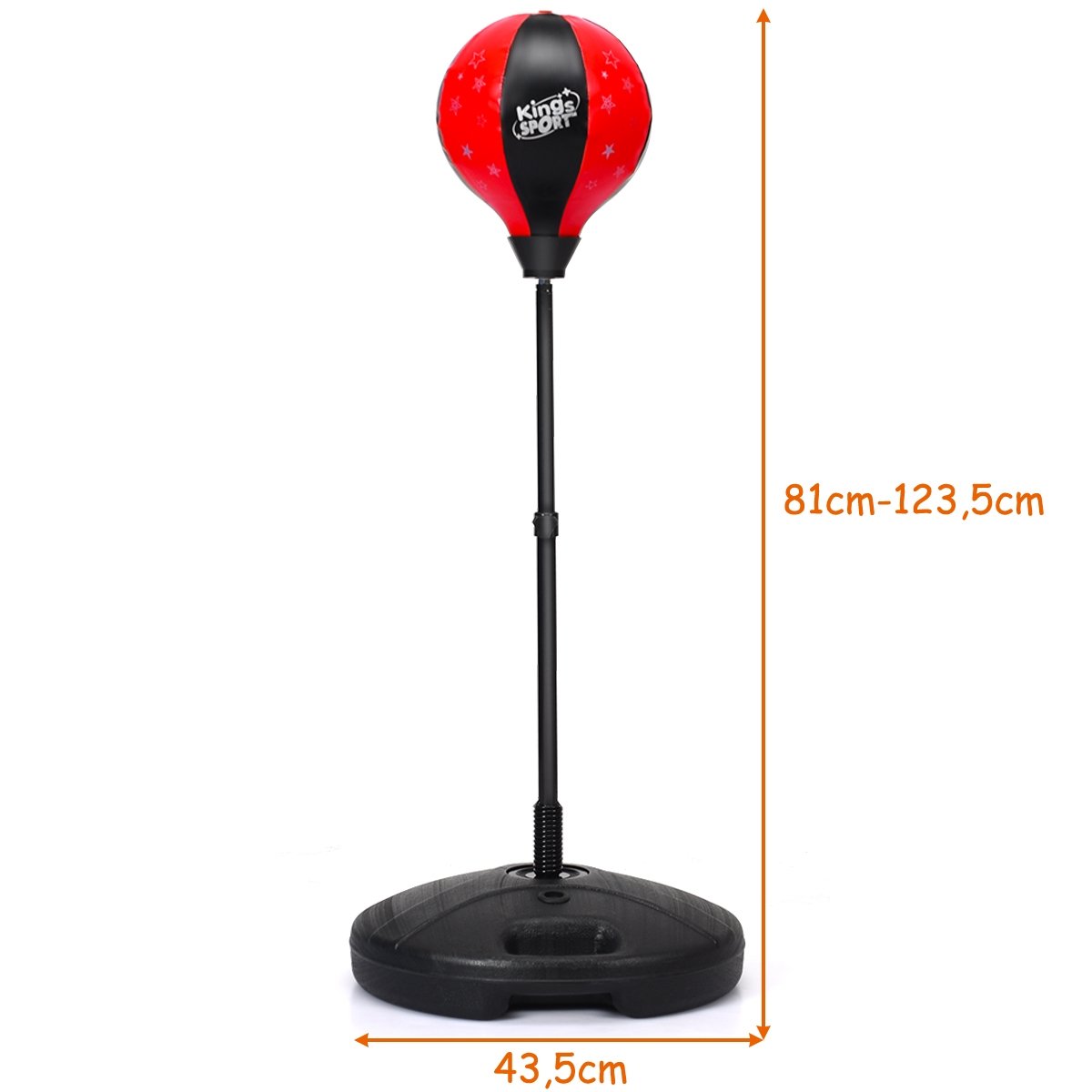 Conjunto infantil de saco de pancada ajustável com luva de boxe. - Image 3