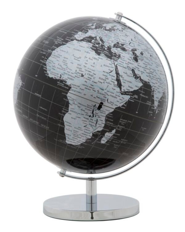 MAPA MUNDO PRETO CM Ø 25X34