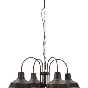 LUSTRE BRONKS 4 LUZES CM 80x80x40 (corrente 80 cm)