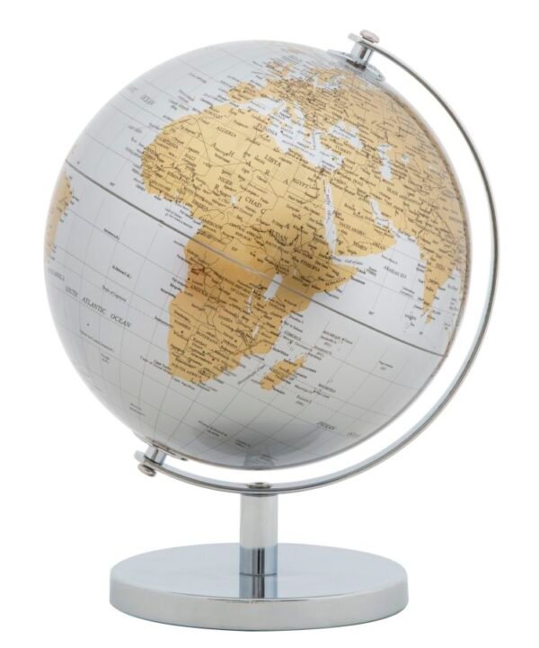 MAPA NOVO MUNDO PRATA CM Ø 20X28