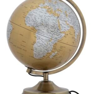 MAPA MUNDO LARANJA COM LUZ CM Ø 25X38