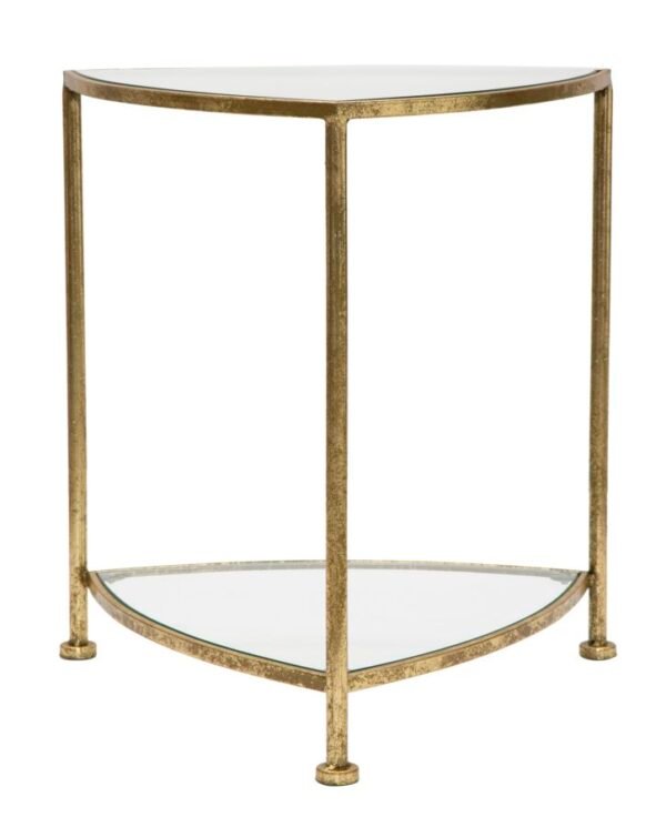 MESA DE CABECEIRA 2 PRATELEIRAS TRIÂNGULO CM 45X45X50