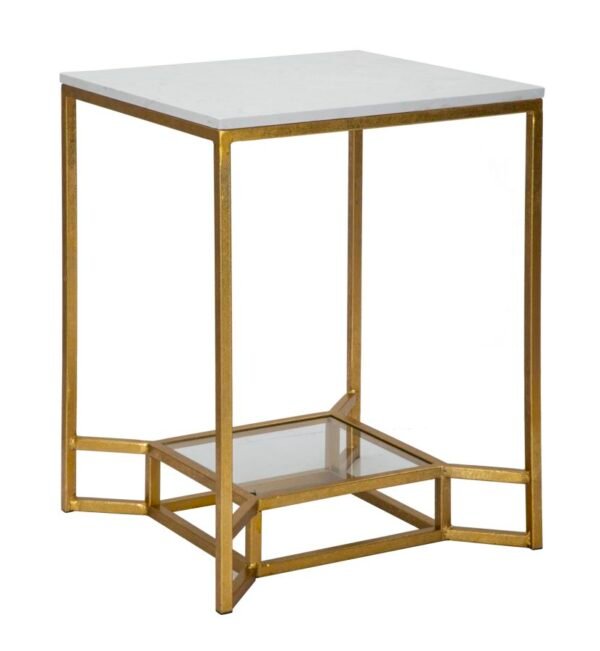 MESA DUPLA MÁRMORE 47X47X60 CM