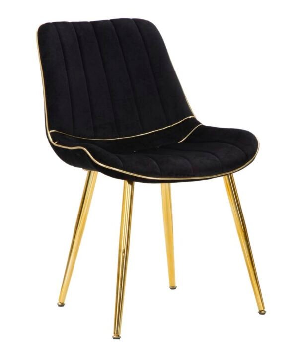 CADEIRA PARIS PRETO/DOURADO CONJUNTO 2 PCS CM 51X59X79