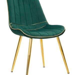 CADEIRA PARIS VERDE/DOURADO CONJUNTO 2 PCS CM 51X59X79