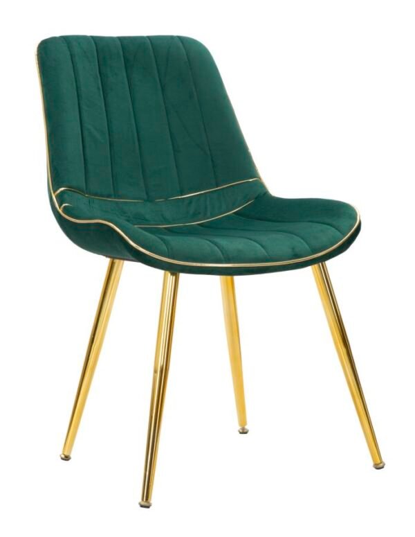 CADEIRA PARIS VERDE/DOURADO CONJUNTO 2 PCS CM 51X59X79