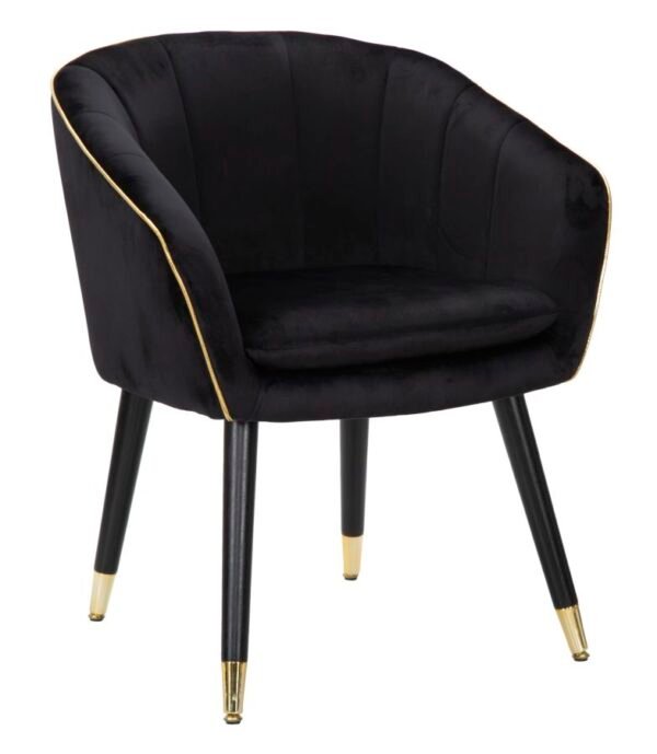 POLTRONA PARIS PRETO/DOURADO CM 62X58X78