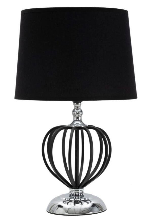CANDEEIRO DE MESA PRATA ESCURO Ø28X44,5 CM