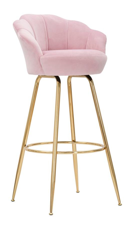 BANCO DE BAR ROSA VIENA CM 55X53X110