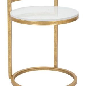 MESA REDONDA DE MÁRMORE 40X43X50 CM