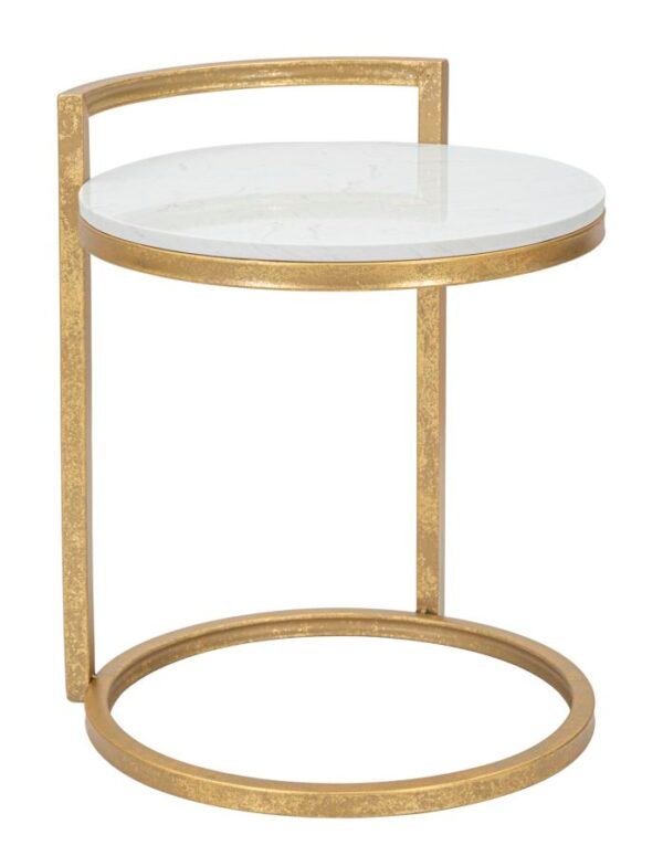 MESA REDONDA DE MÁRMORE 40X43X50 CM