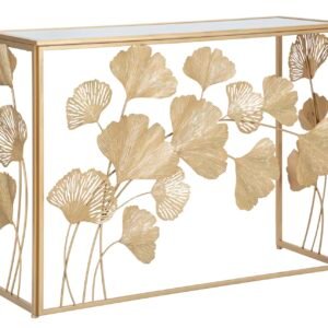 CONSOLA DE FERRO FOLHA 108X36,5X80 CM