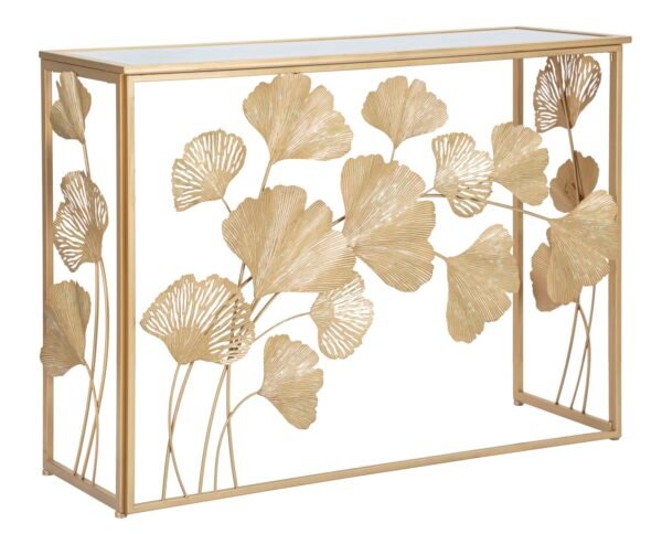 CONSOLA DE FERRO FOLHA 108X36,5X80 CM