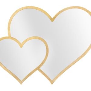 ESPELHO CORAÇÃO DUPLO GLAM 65X2X50 CM